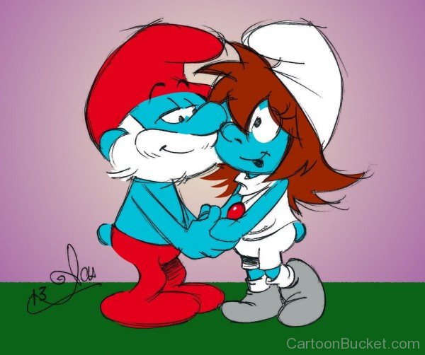Papa Smurf Holding X Angery Hands