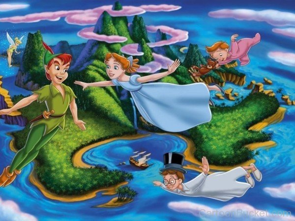 Peter Pan Flying With Wendy Darling