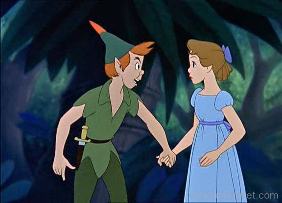 Peter Pan Holding Wendy Darling