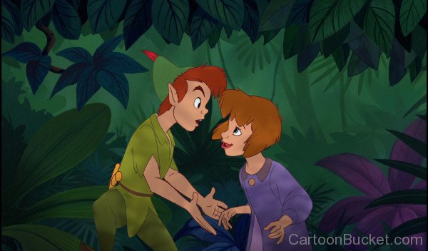 Peter Pan Looking At Jane