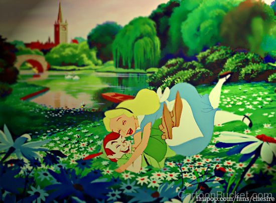 Peter Pan Playing With Wendy Darling