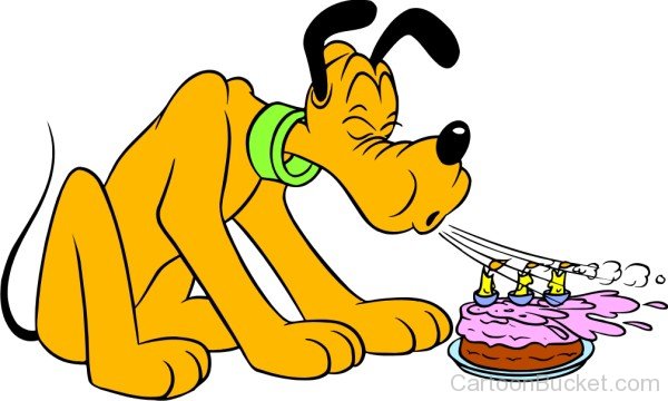 Pluto Blowing Candles