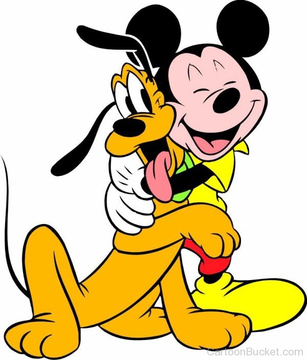 Pluto With Mickey Mouse