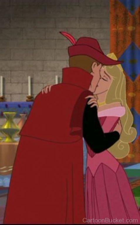 Princess Aurora With Prince Philip Kissing