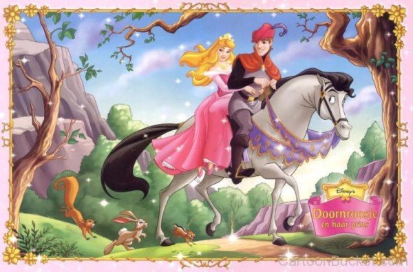 Princess Aurora With Prince Philip Ridding