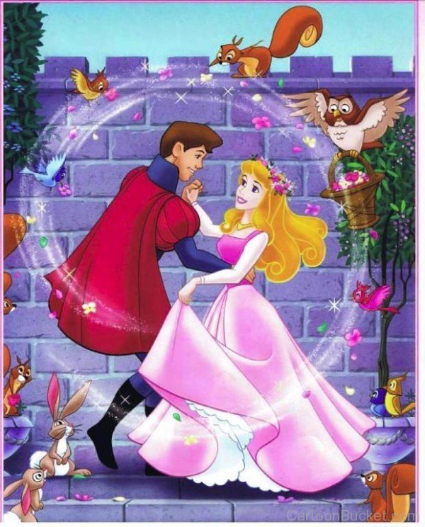 Princess Aurora and Prince Philip Dancing Image