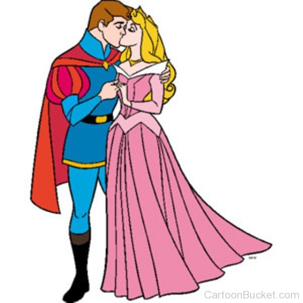 Princess Aurora and Prince Philip Kissing