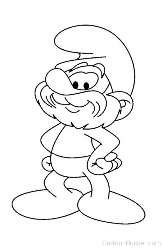 Sketch Of Papa Smurf