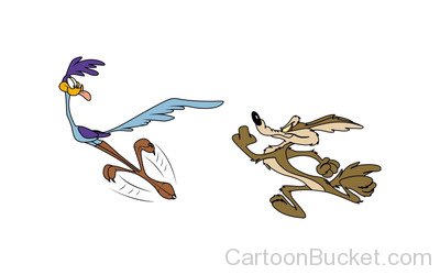 Wile E.Coyote Chasing Road Runner Image