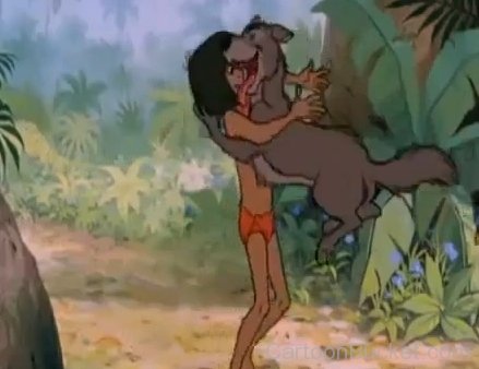 Akela Hugs Mowgli