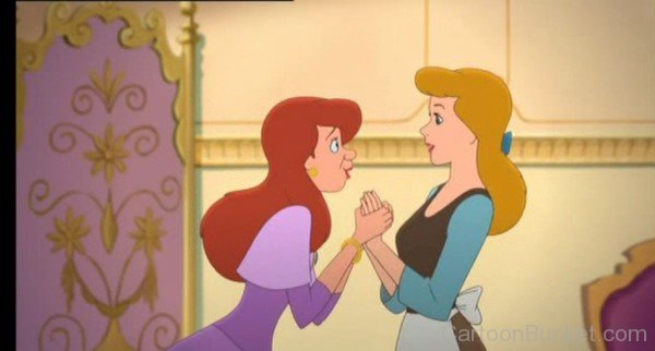 Anastasia Tremaine Holding Cinderella's Hand