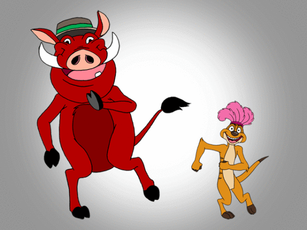 Animated Dancing Image Of Timon And Pumbaa