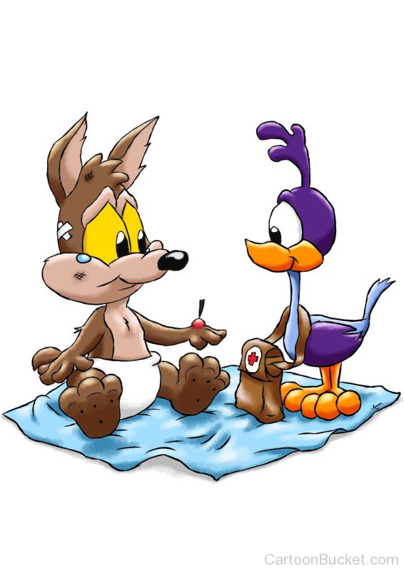 Baby Wile.E Coyote And Road Runner