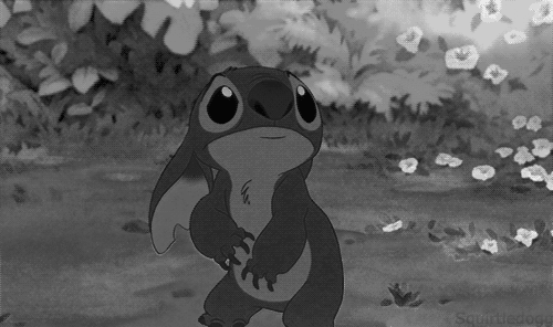 Black And White Animated Picture Of Stitch
