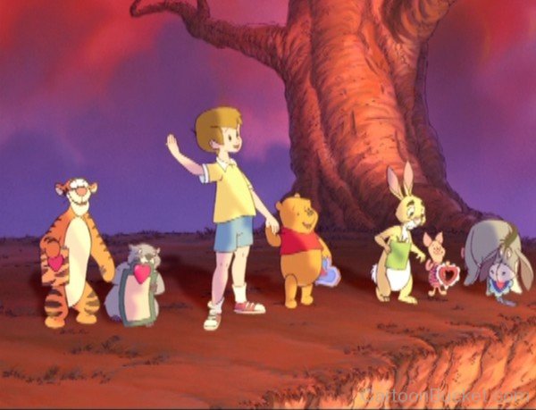 Christopher Robin And Winnie The Pooh With Friends