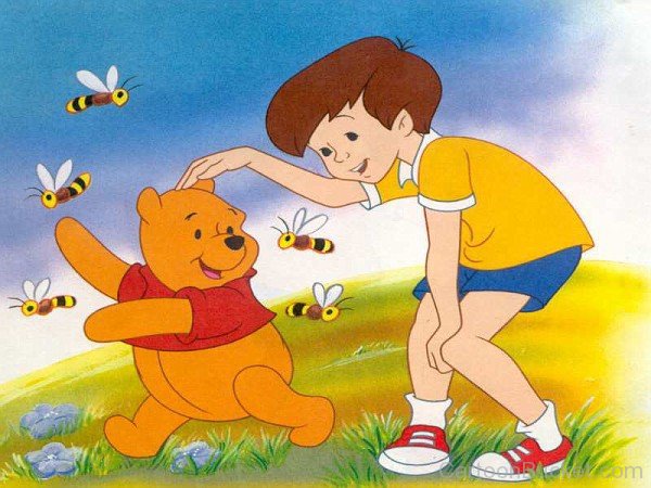 Christopher Robin Playing With Winnie The Pooh