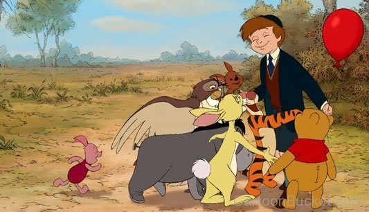 Christopher Robin With His Friends
