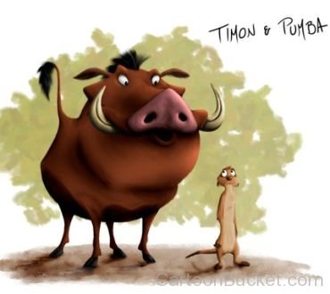 Disney Cartoon Timon And Pumbaa