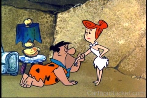 Fred Kissing On Wilma's Hand
