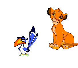 Funny Animated Picture Of Simba And Zazu