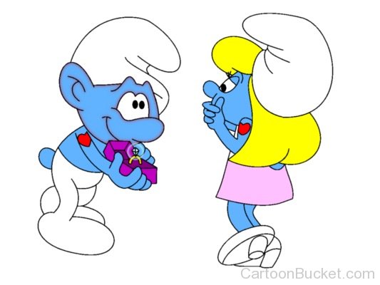 Hefty Showing Ring To Smurfette