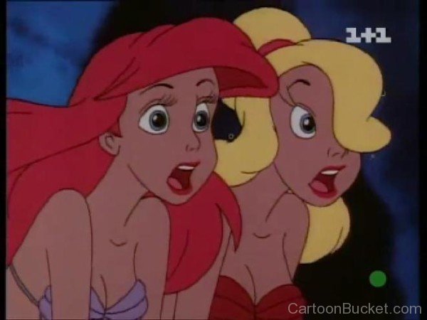 Princess Arista And Ariel Looking Shocked
