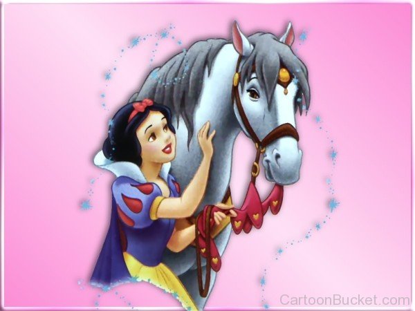 Princess Snow White And Her Horse