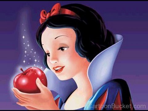 Princess Snow White Holding Apple