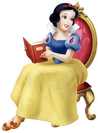 Princess Snow White Holding Book