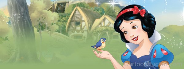 Princess Snow White Looking At Sparrow