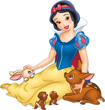 Princess Snow White With Deer And Rabbit