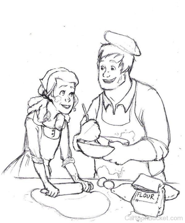 Sketch Of Anastasia Tremaine And Baker