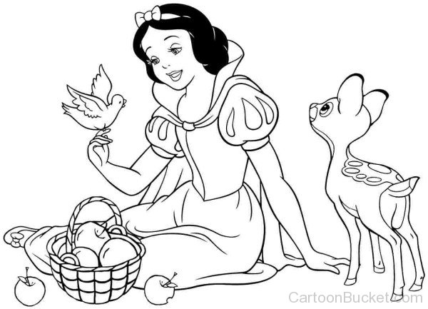 Sketch Of Princess Snow White