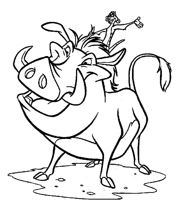 Sketch Of Timon And Pumbaa