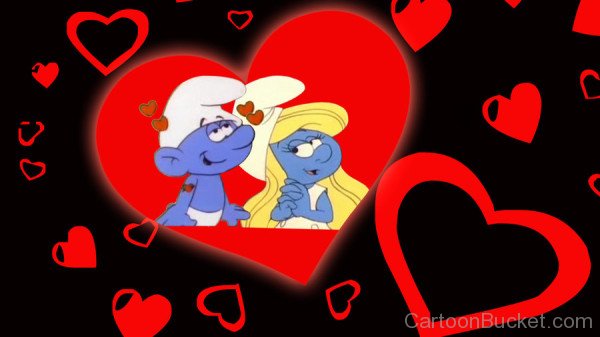 Smurfette And Hefty In Heart