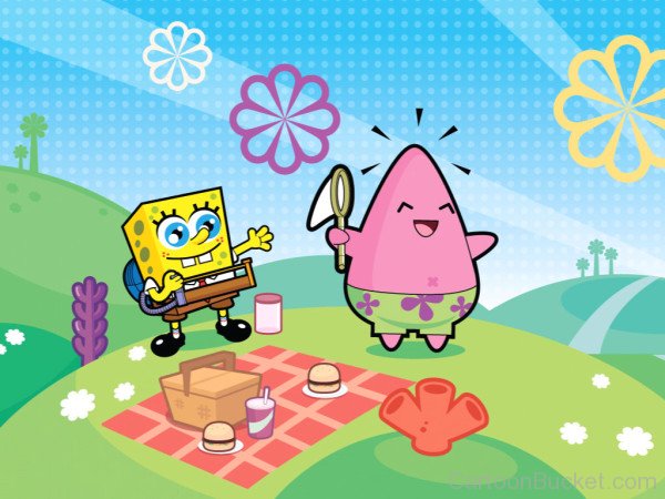 Spongebob And Patrick During Picnic