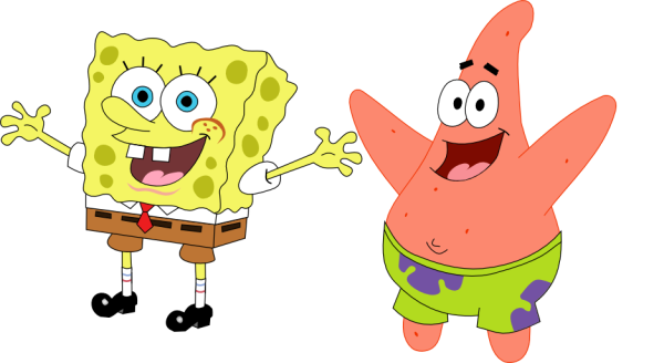 Spongebob And Patrick Looking Happy