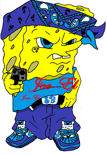Spongebob Holding Gun