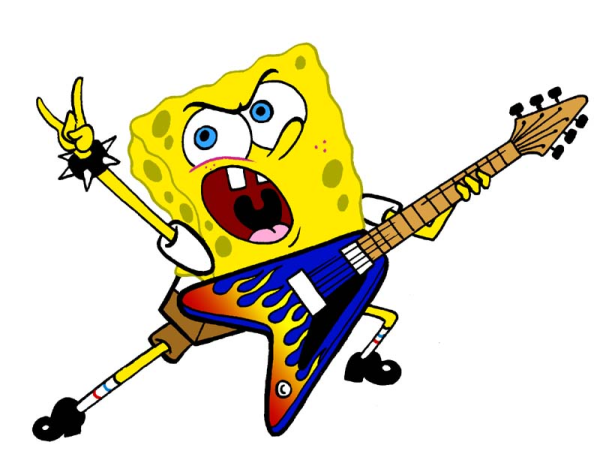 Spongebob Rocking With Guitar