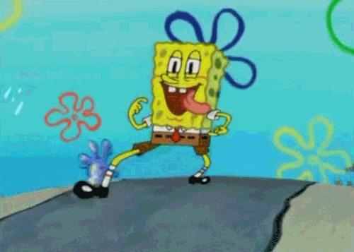 Spongebob Running Animated Picture
