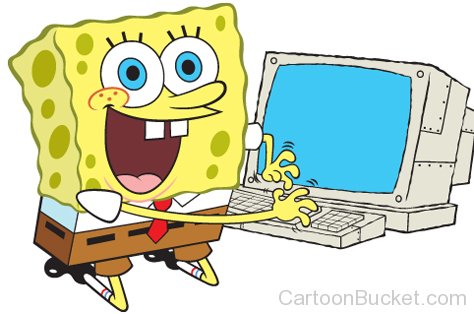 Spongebob Typing On Keyboard