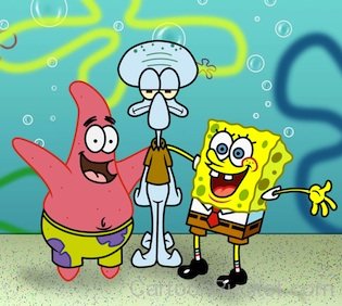 Spongebob With Patrick And Squidward