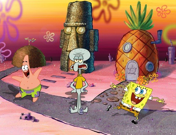 Spongebob,Squidward And Patrick