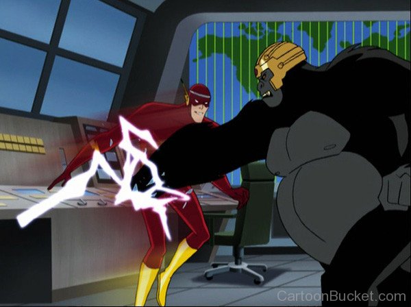 The Flash Fighting With Grodd