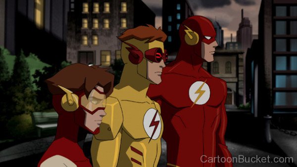 The Flash With Young Justice And Kid Flash