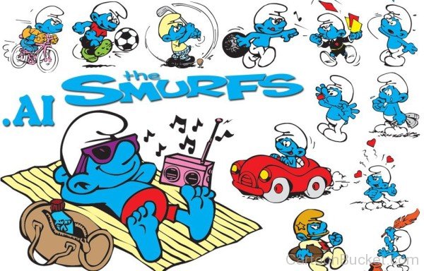 The Smurfs Enjoying Picnic