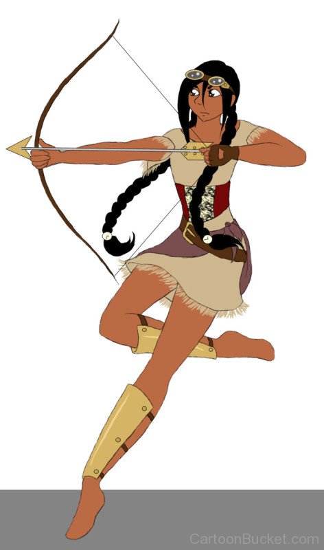 Tiger Lily Holding Bow