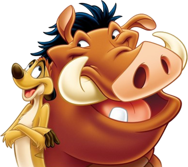 Timon And Pumbaa Looking Happy