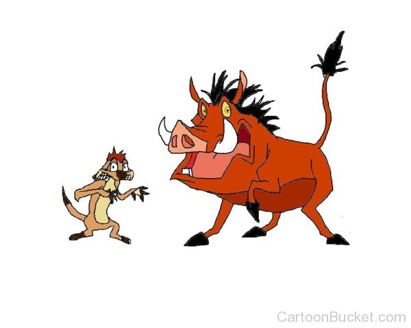 Timon And Pumbaa Looking Scared