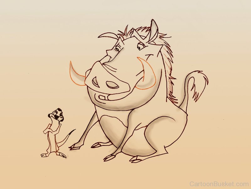 Vintage original Disney Pumbaa Lion King Sketch Disneyana art F2 | eBay